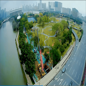廣州塔附近二沙島一體化預制泵站項目施工現場(chǎng)